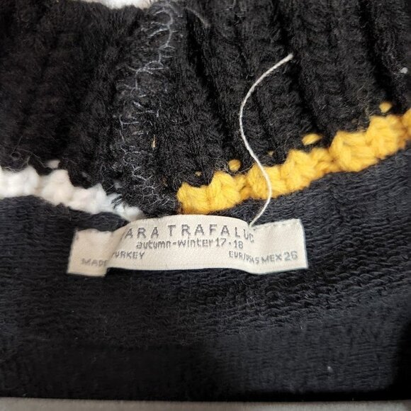 Zara sweatshirt top Sweatshirt knit V-neck collar Size Small - Picture 3 of 5